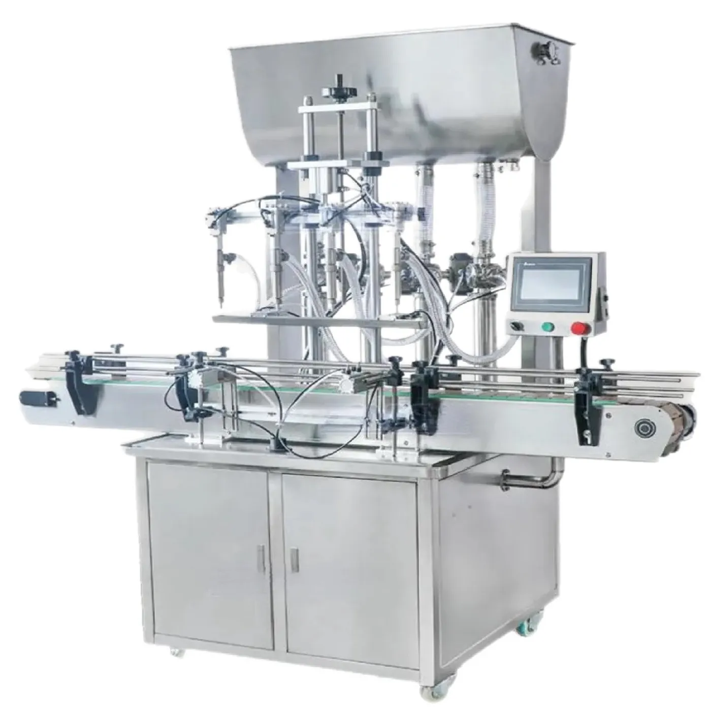 Automatic volumetric bottle filling machine for thick liquids